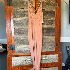 Windsor Blush Pink Jumpsuit Tied Details Size S NWT